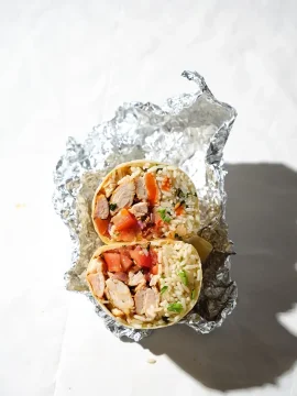 Behind the burrito
